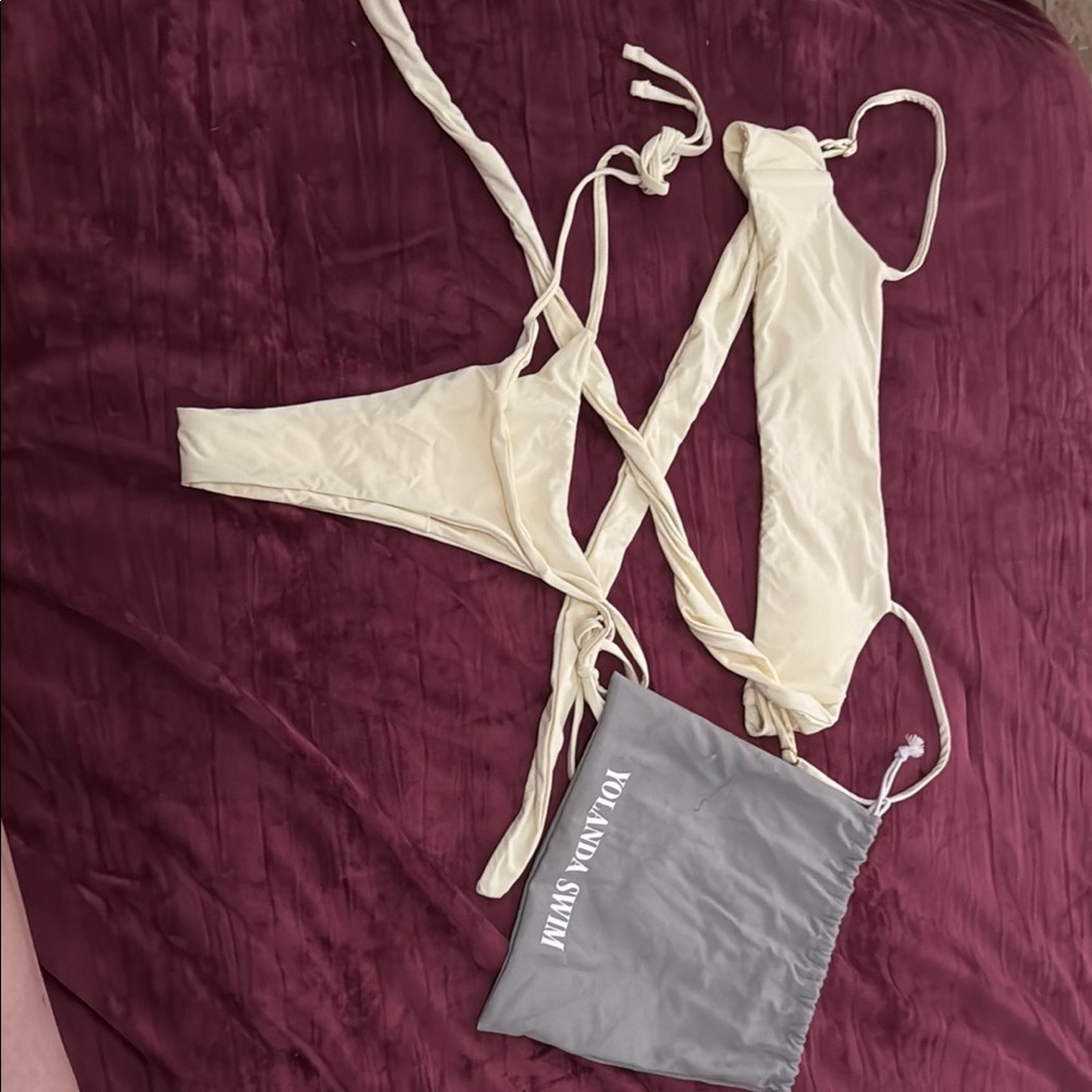 Yolanda Swim Cream Swimsuit
